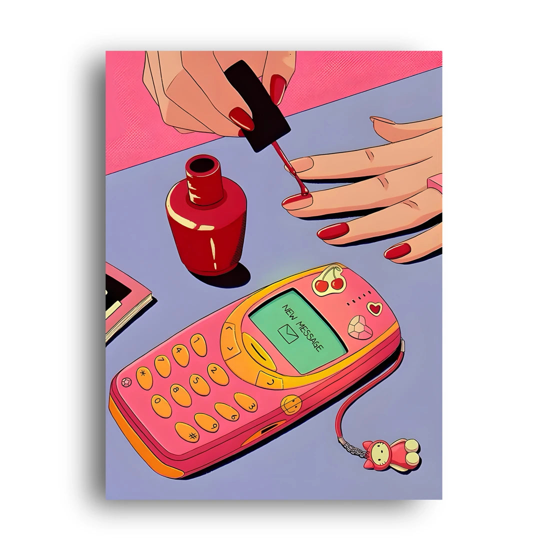 Y2K Phone retro poster unframed 350gsm paper
