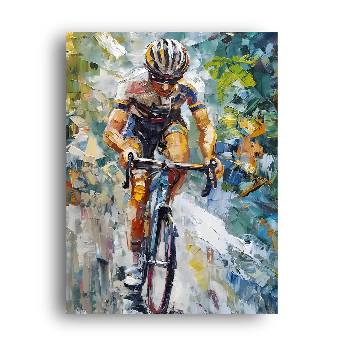 Cyclist Brushwork sport poster unframed 350gsm paper