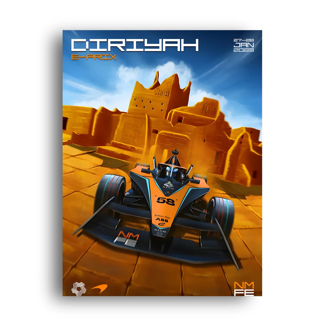 Diriyah E-Prix sport poster unframed 350gsm paper