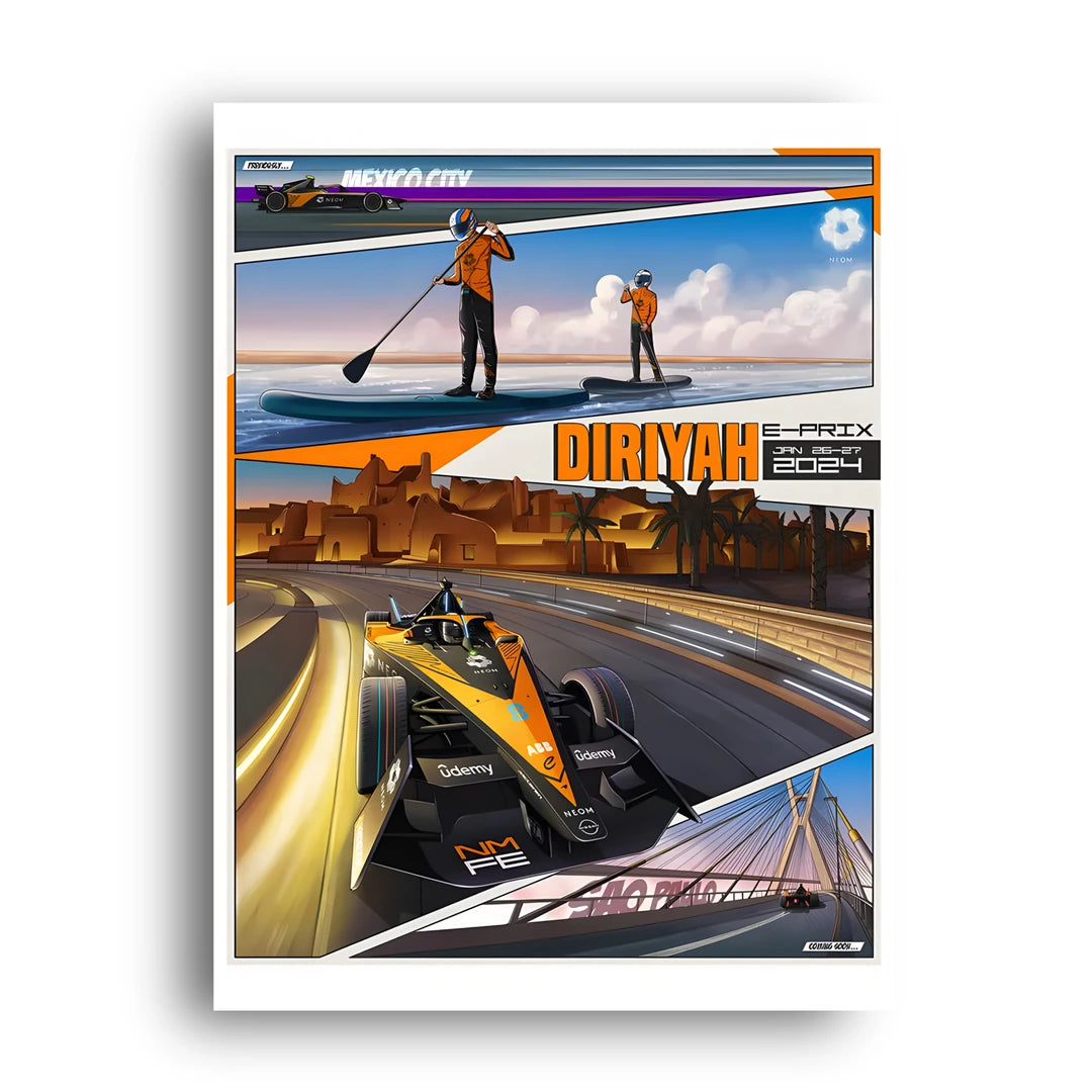 E-Prix Mexico City sport poster unframed 350gsm paper