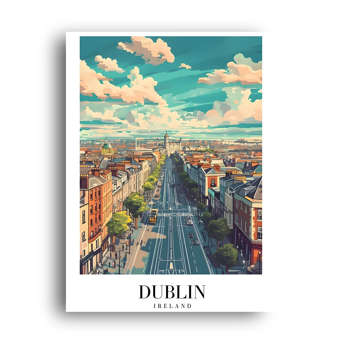 Dublin travel poster unframed 350gsm paper