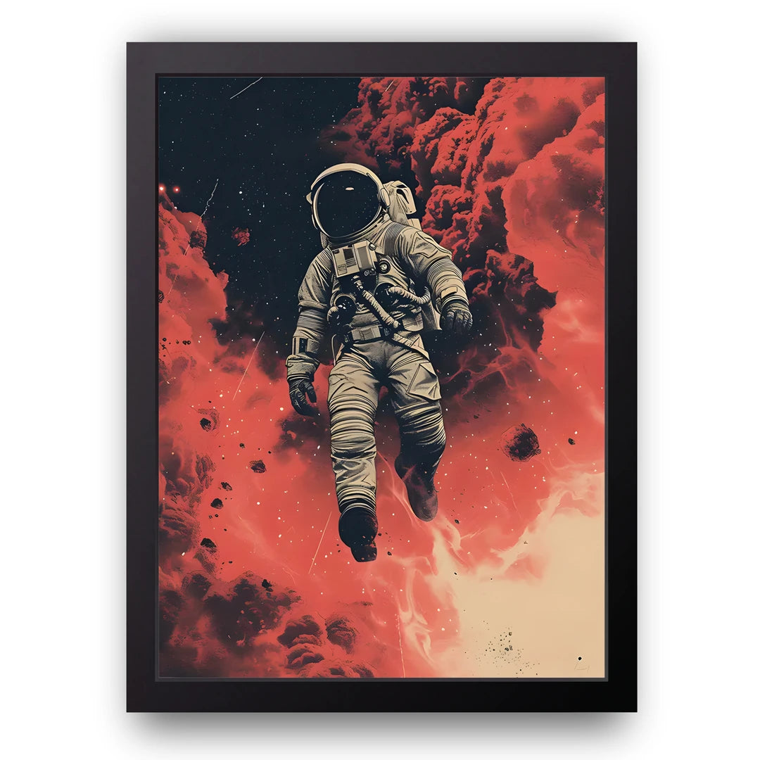 Astral art poster in black frame