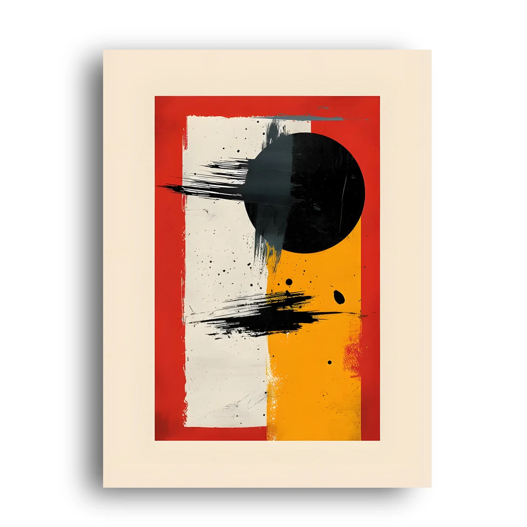Bauhaus Blocks abstract poster unframed 350gsm paper