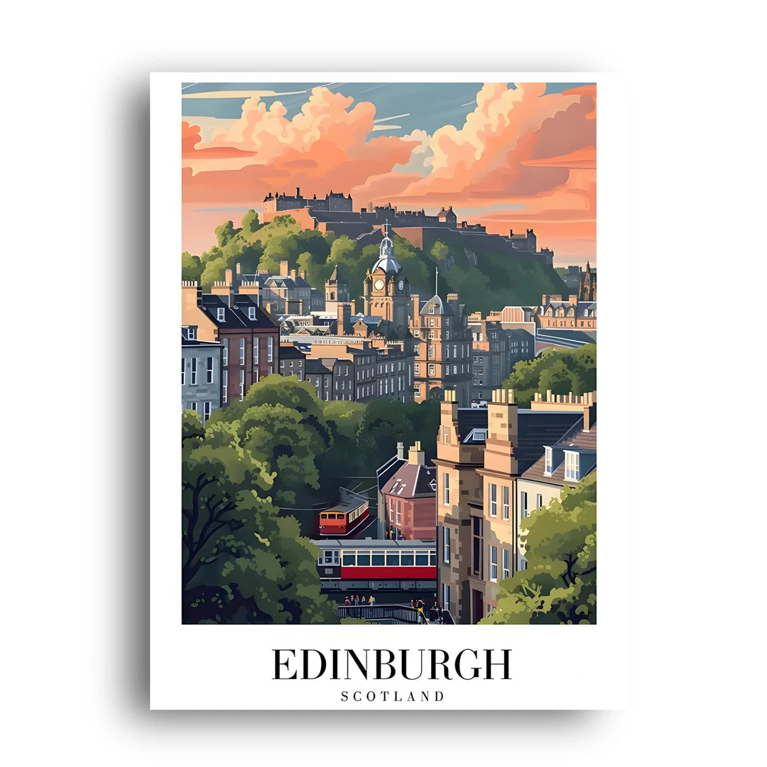 Edinburgh travel poster unframed 350gsm paper
