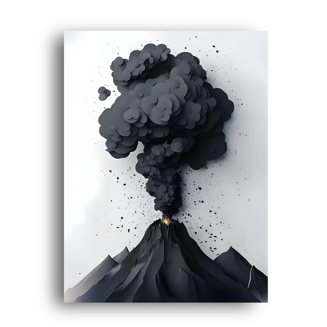 Volcano Plume art poster unframed 350gsm paper