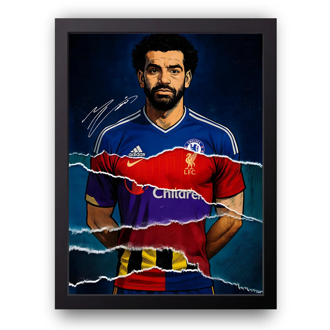 Salah football legend poster in black frame