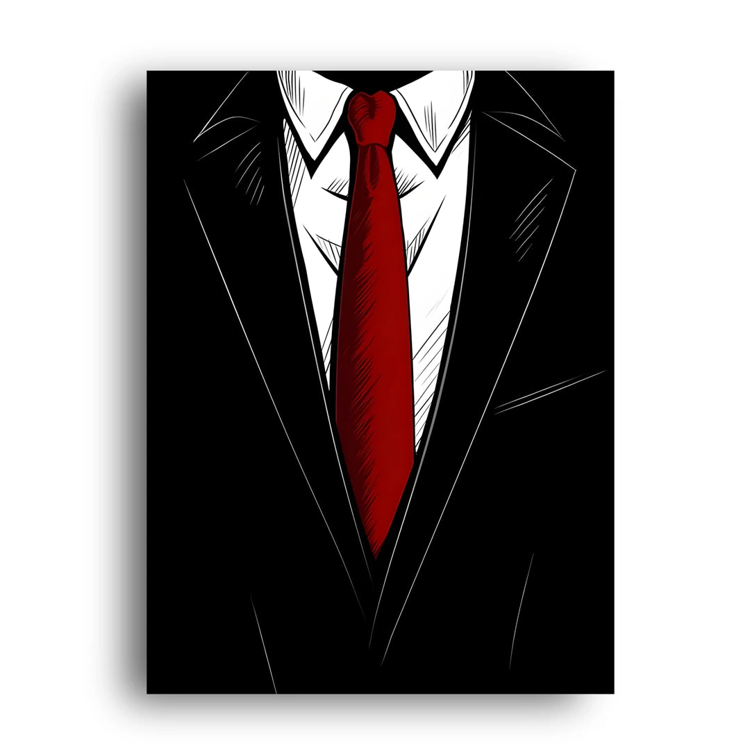 Red Tie art poster unframed 350gsm paper