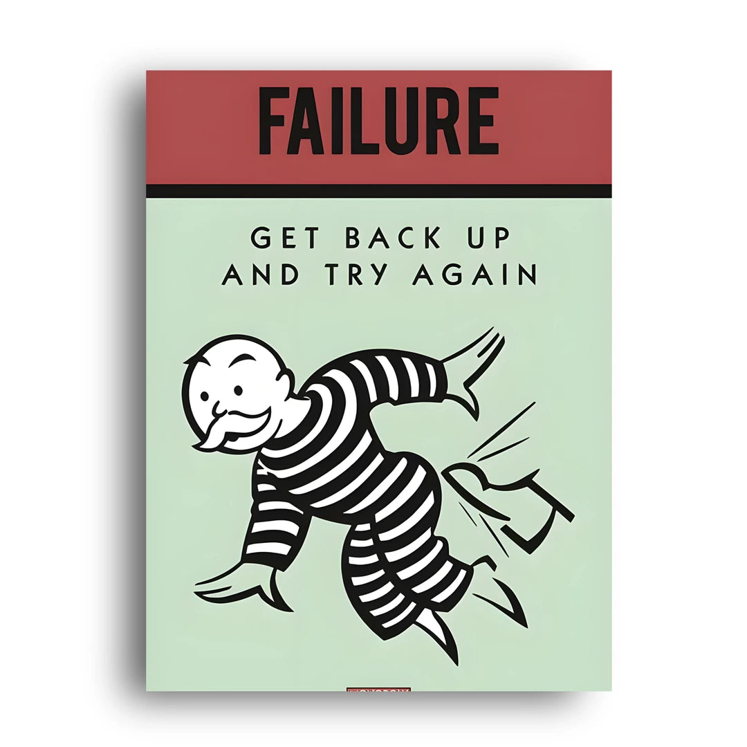 Get Back Up quote poster unframed 350gsm paper