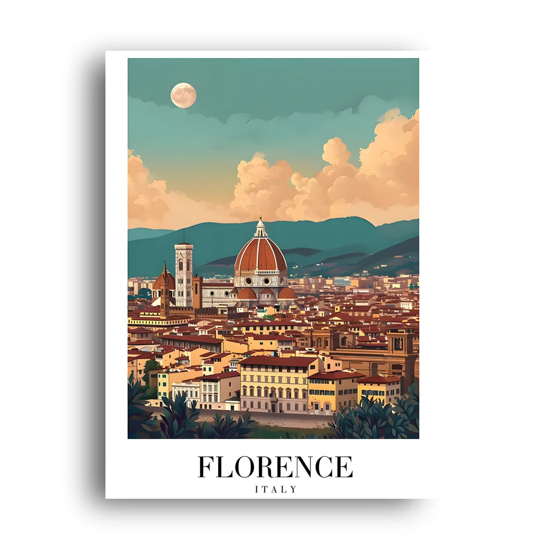 Florence travel poster unframed 350gsm paper
