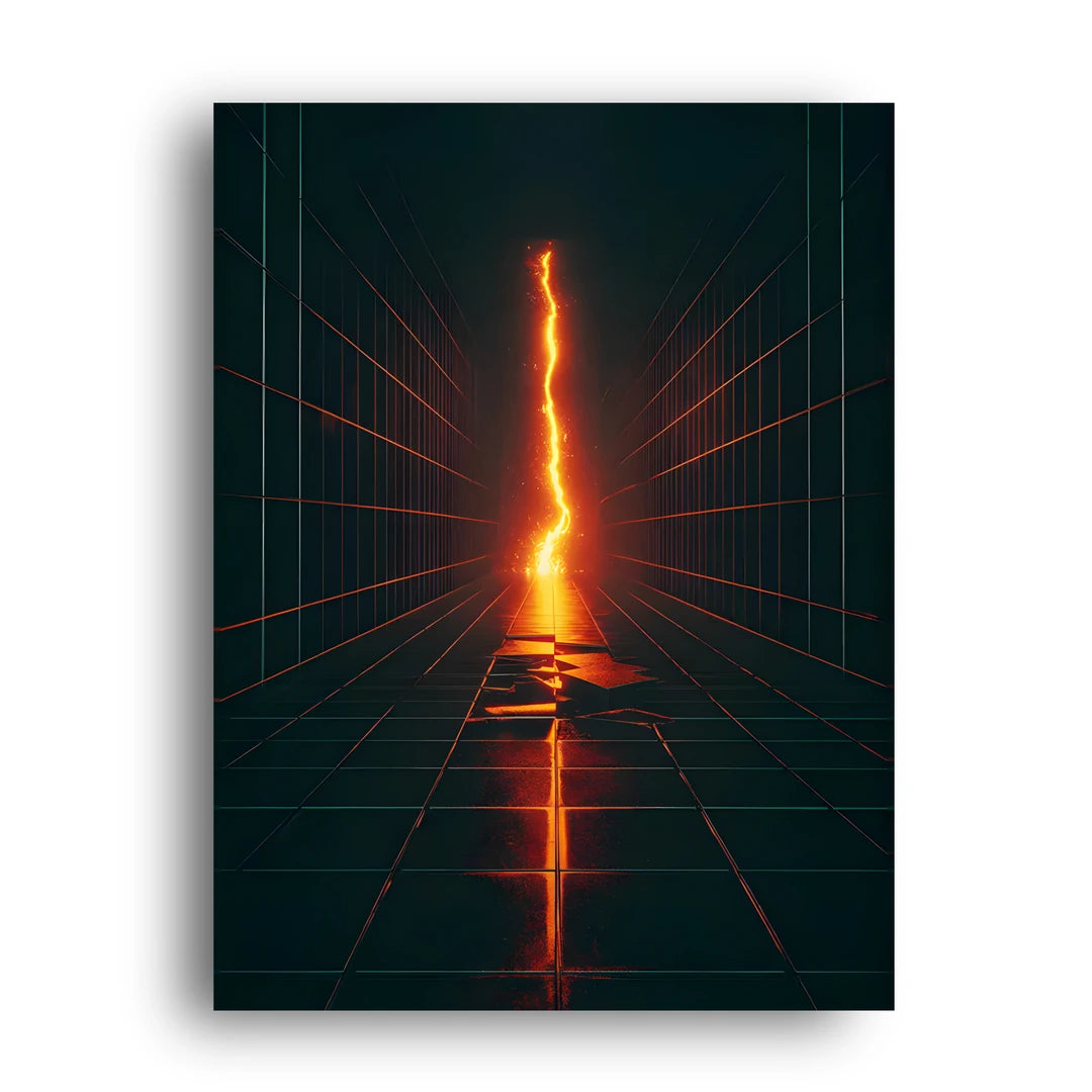 Lightning Corridor art poster unframed 350gsm paper