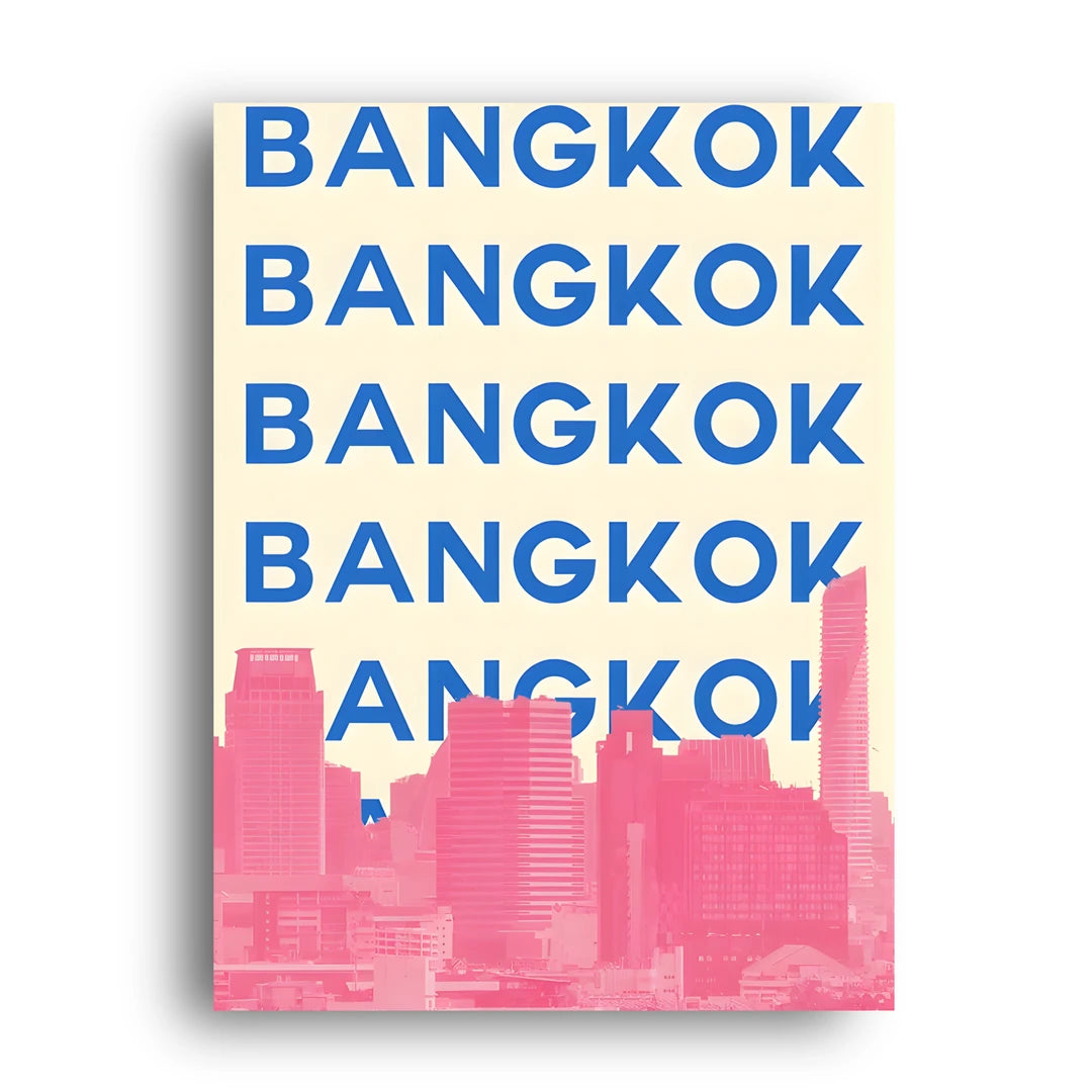 Bangkok travel poster unframed 350gsm paper
