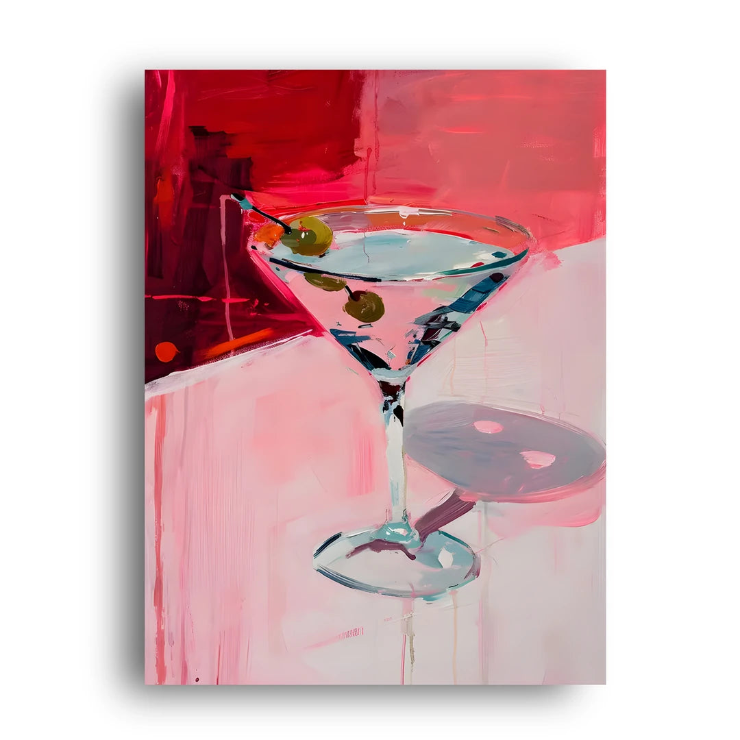 Martini Pink art poster unframed 350gsm paper