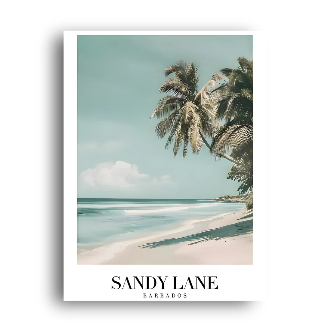 Sandy Lane travel poster unframed 350gsm paper