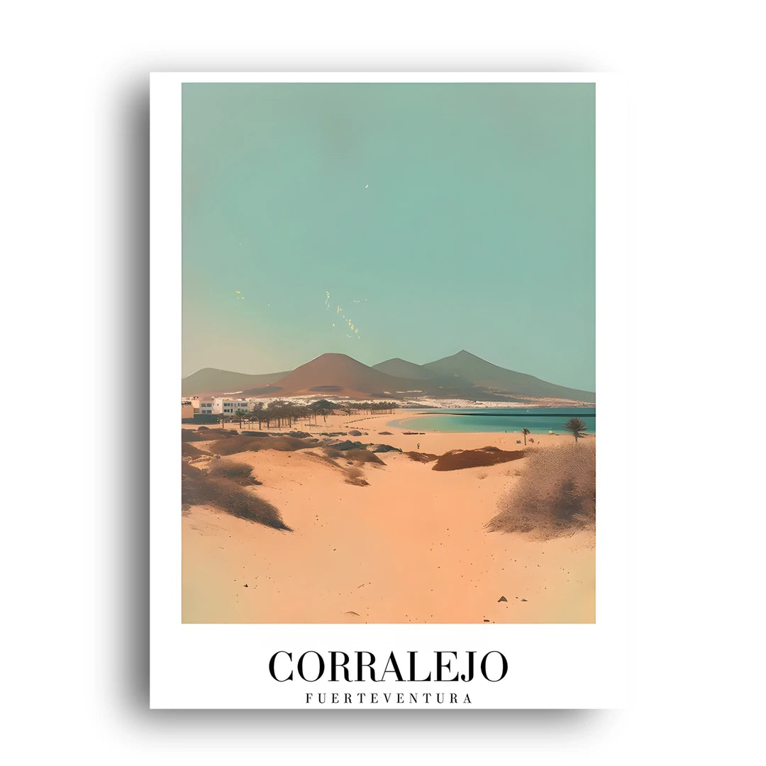 Corralejo travel poster unframed 350gsm paper