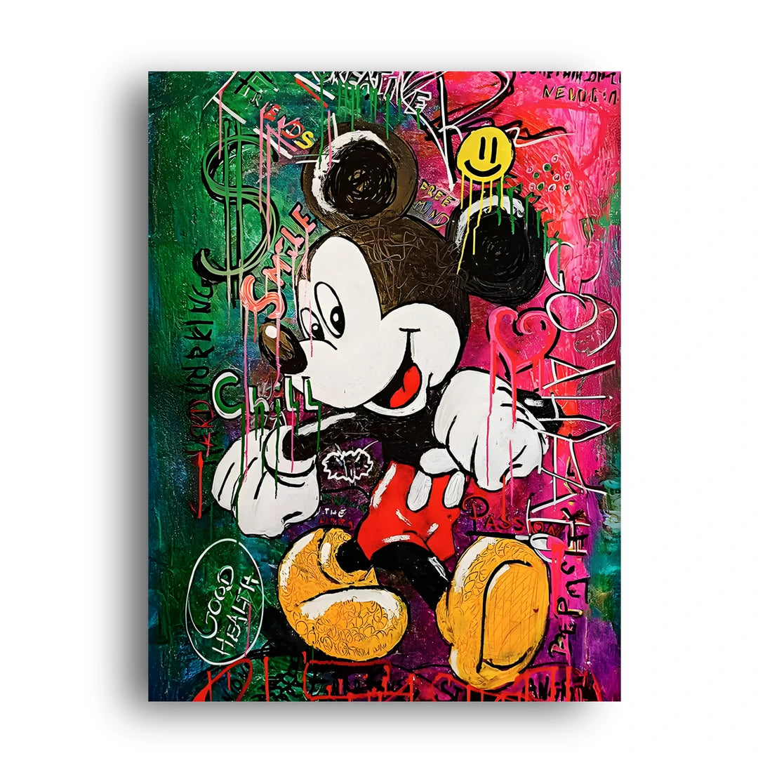 Graffiti Mouse cartoon poster unframed 350gsm paper