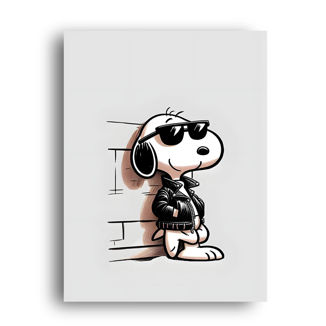 Cool Beagle cartoon poster unframed 350gsm paper