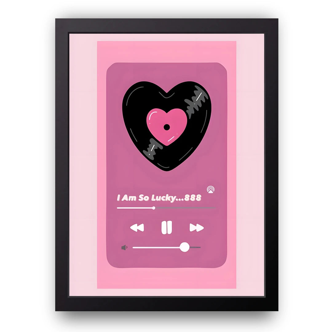 So Lucky Player art poster in black frame