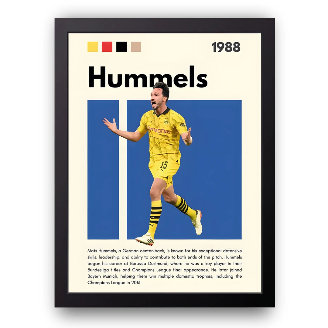 Hummels football legend poster in black frame