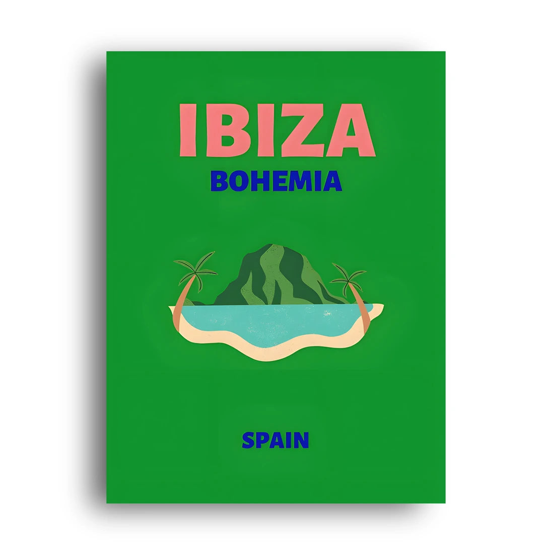 Ibiza Bohemia travel poster unframed 350gsm paper