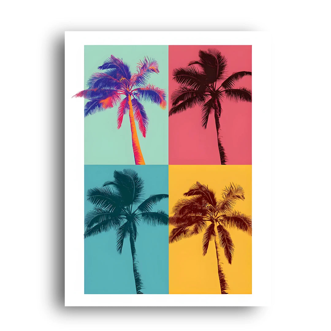 Pop Palms art poster unframed 350gsm paper