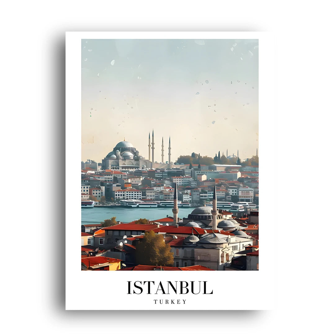 Istanbul travel poster unframed 350gsm paper