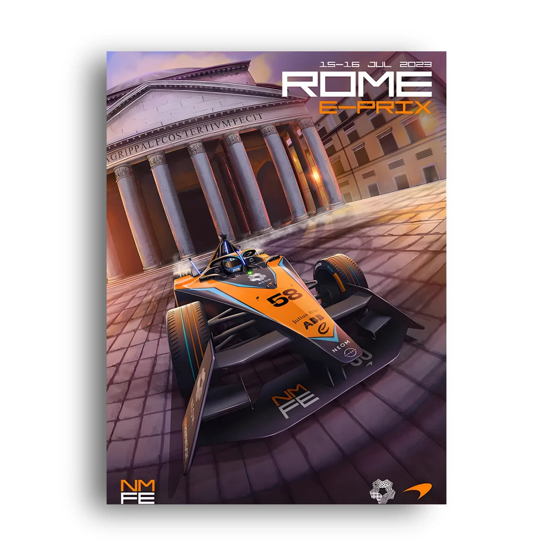 Rome E-Prix sport poster unframed 350gsm paper