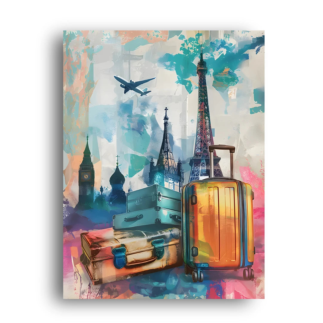 Travel Collage travel poster unframed 350gsm paper