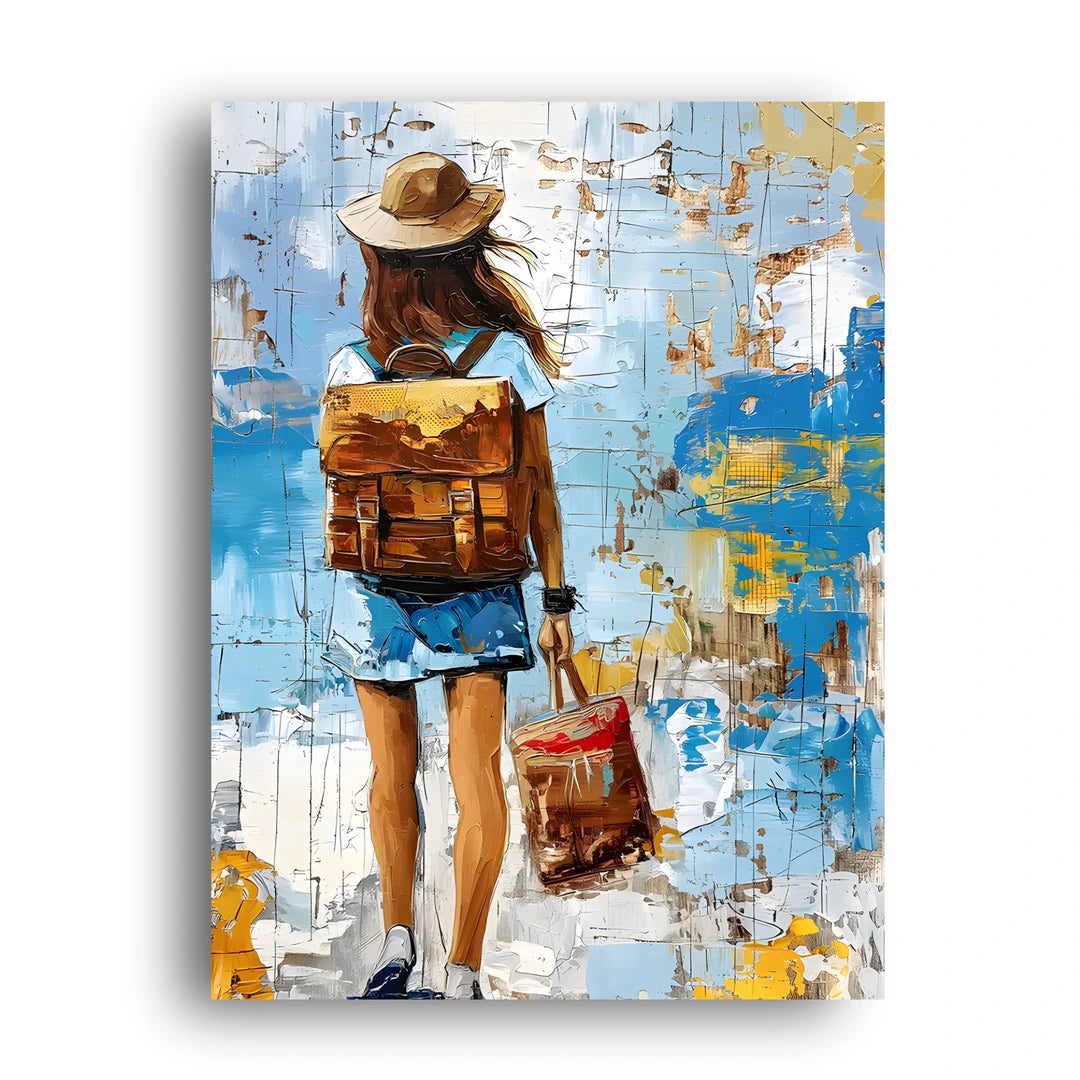 Backpack Girl art poster unframed 350gsm paper