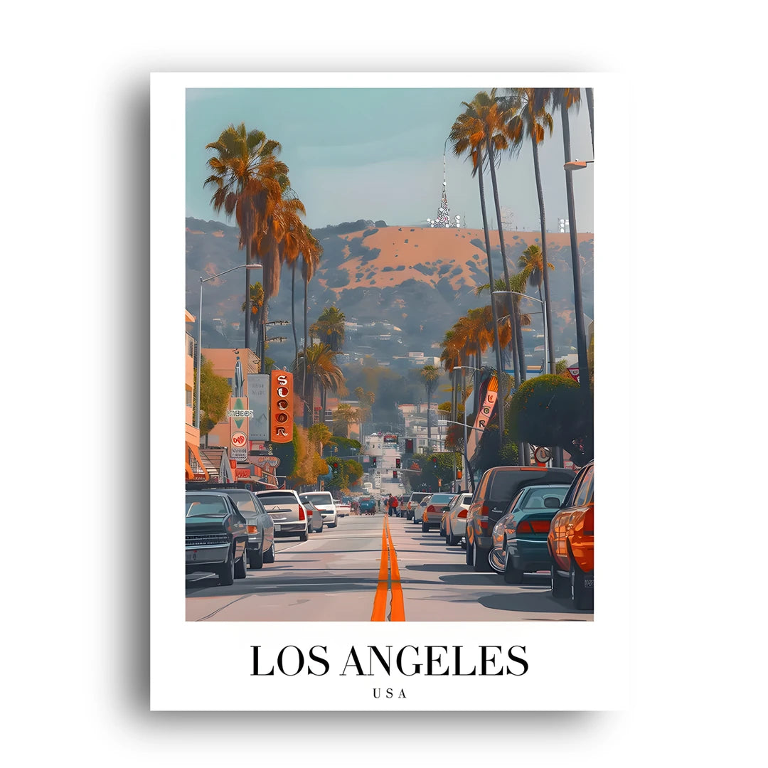 Los Angeles travel poster unframed 350gsm paper