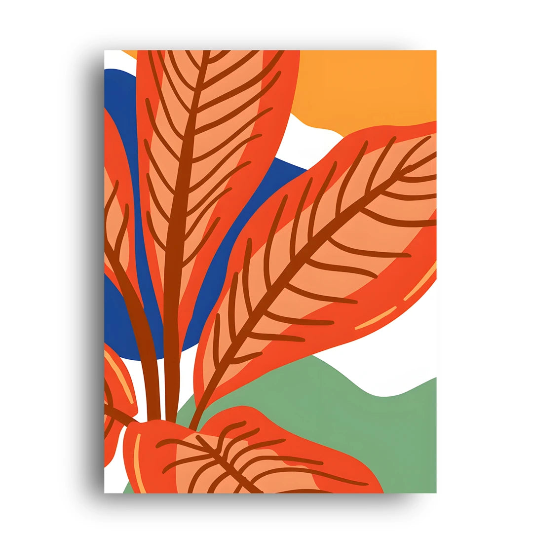 Tropical Leaves art poster unframed 350gsm paper