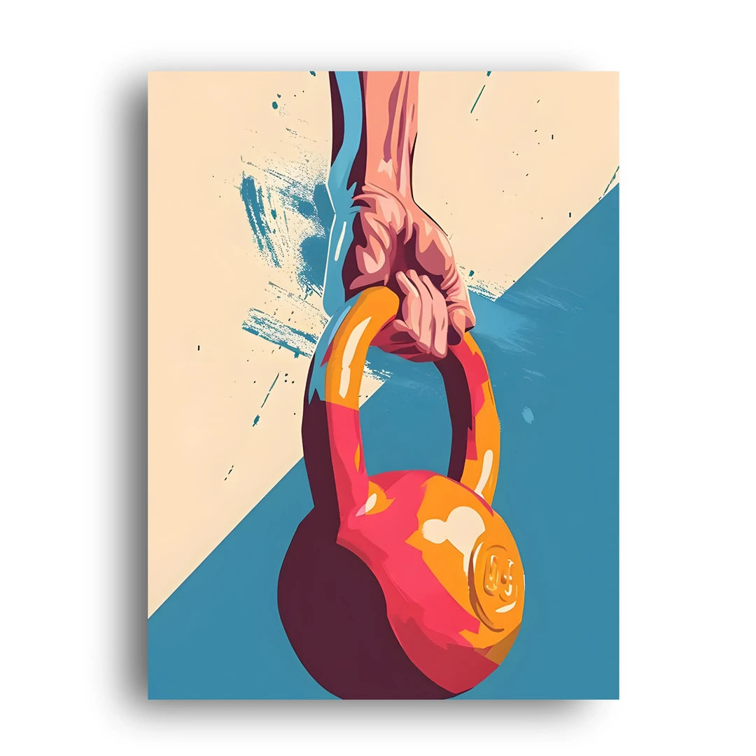 Kettlebell Grip sport poster unframed 350gsm paper