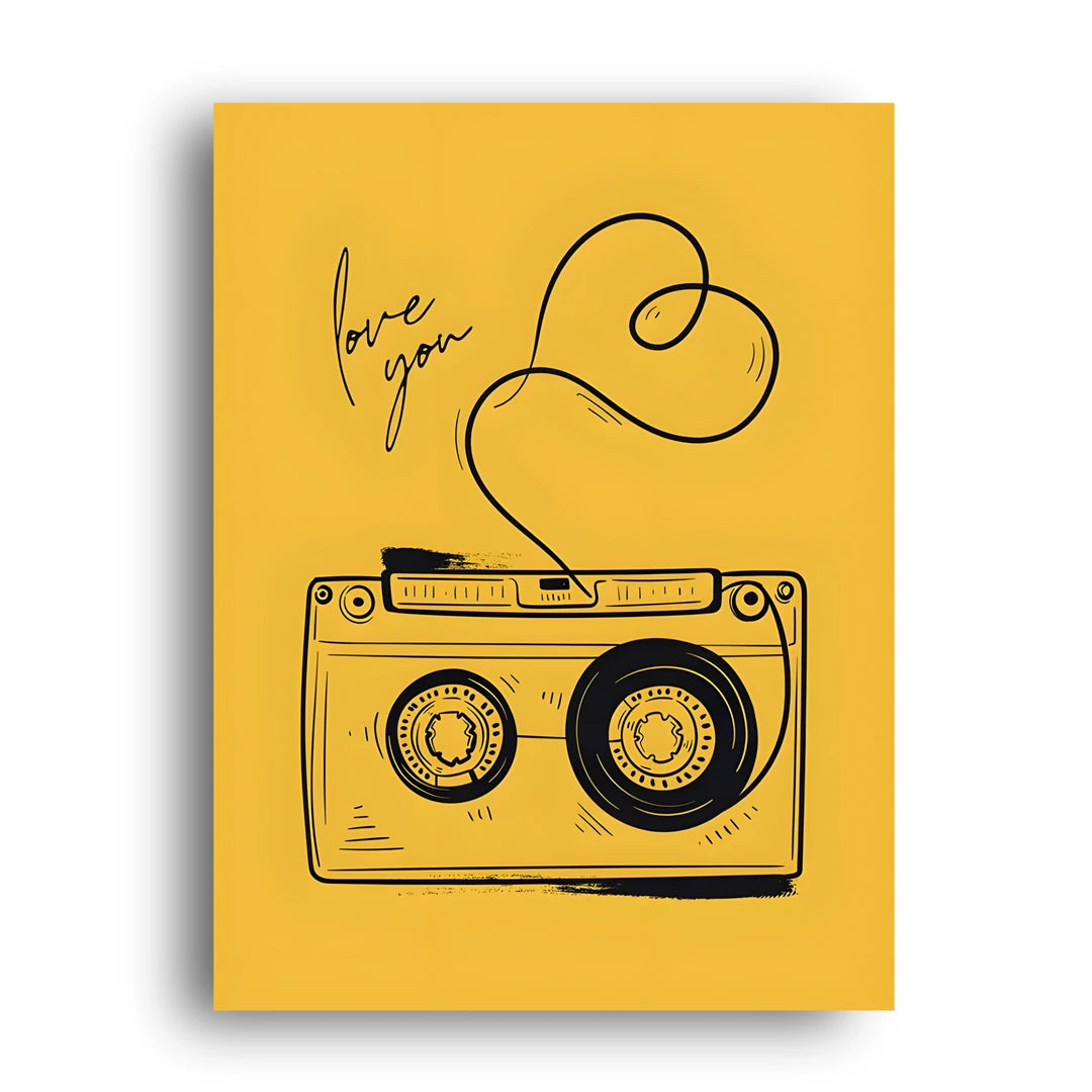 Love You Camera art poster unframed 350gsm paper