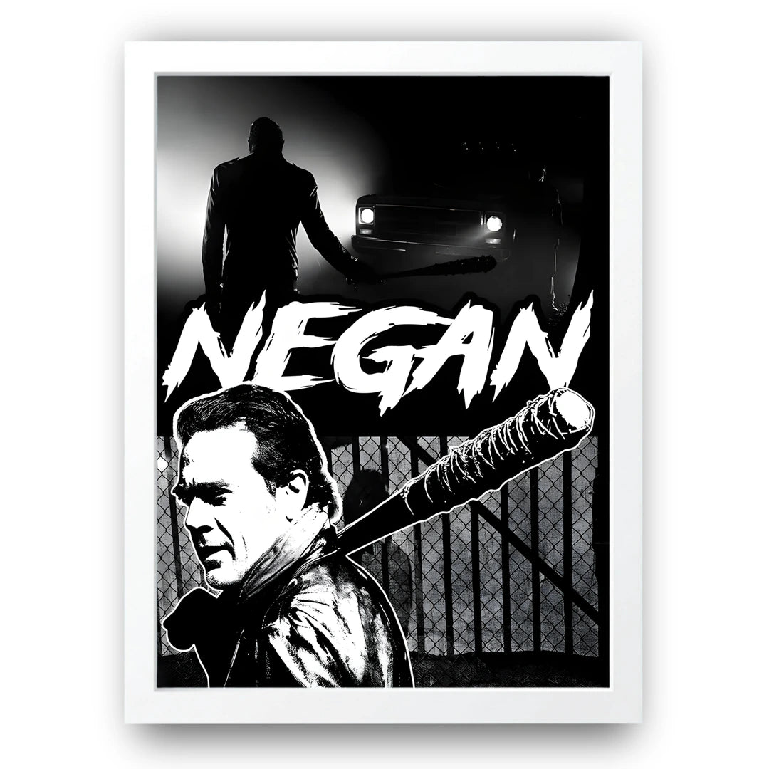 Barbed Bat movie poster in white frame