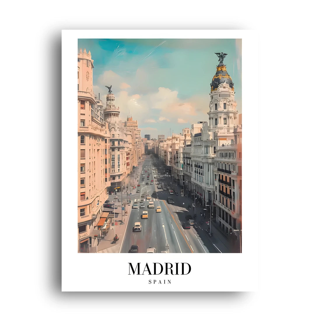 Madrid Gran Via travel poster unframed 350gsm paper