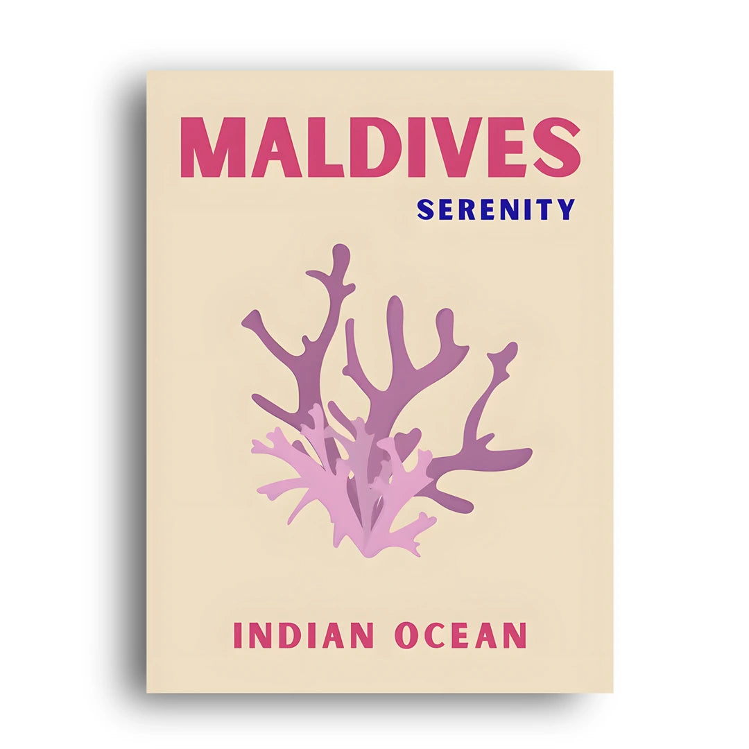Maldives Serenity travel poster unframed 350gsm paper