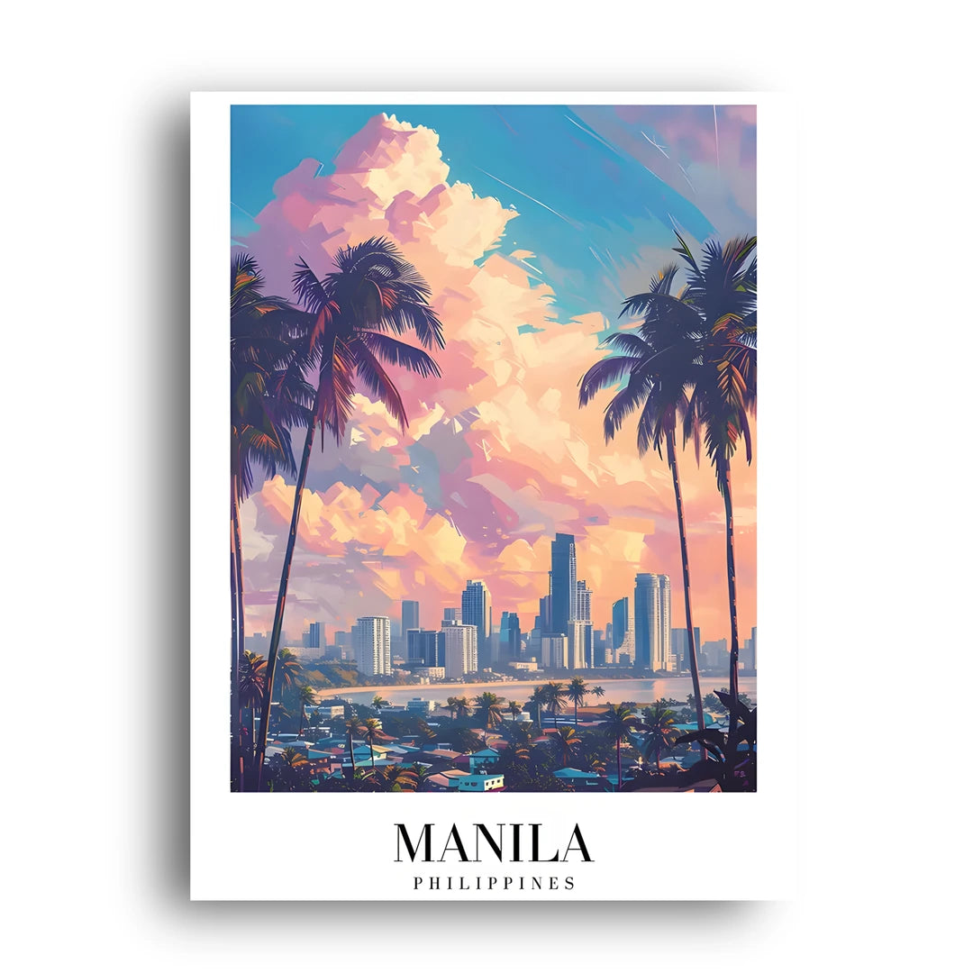 Manila travel poster unframed 350gsm paper