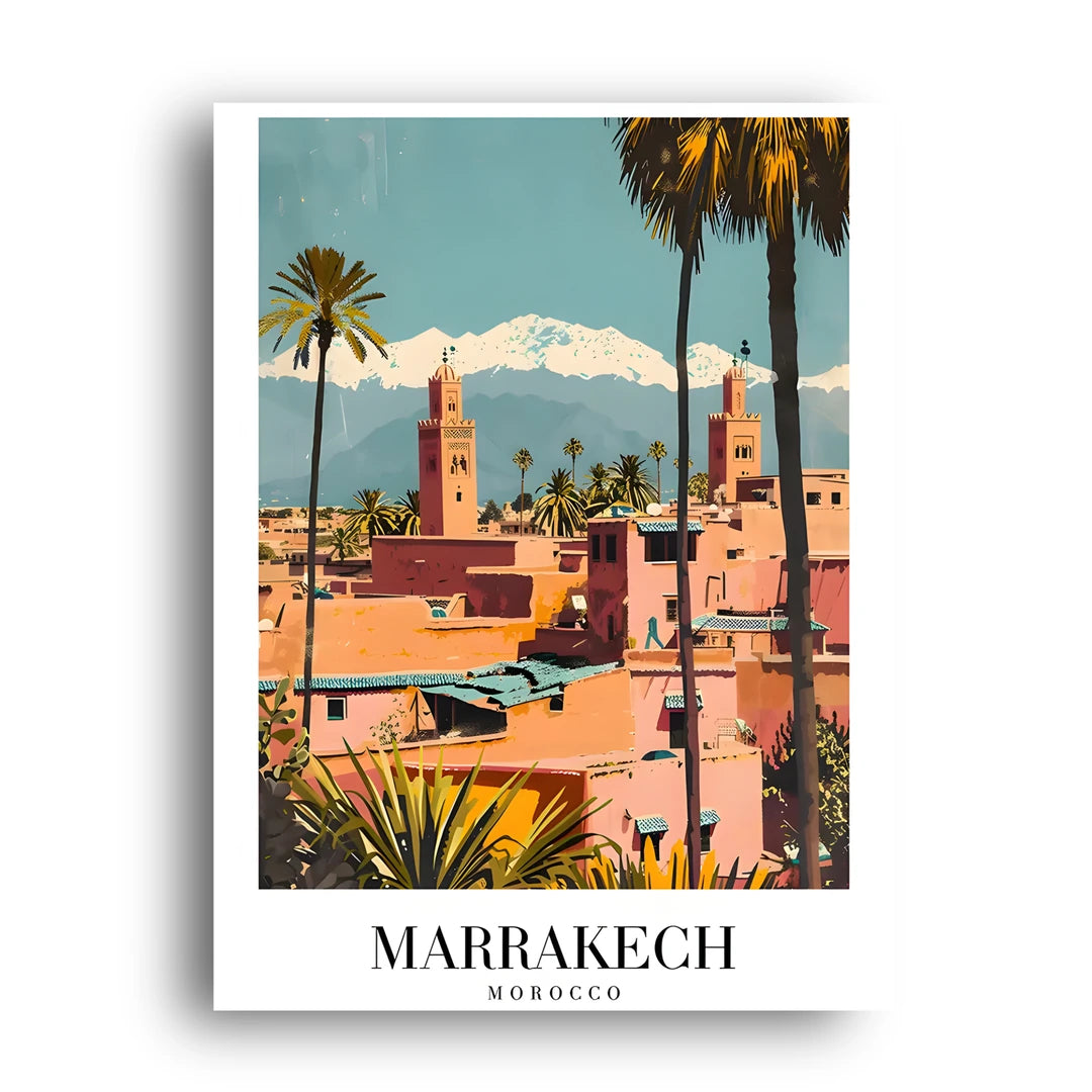 Marrakech travel poster unframed 350gsm paper