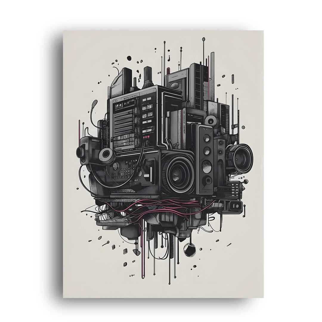 Speaker Stack art poster unframed 350gsm paper