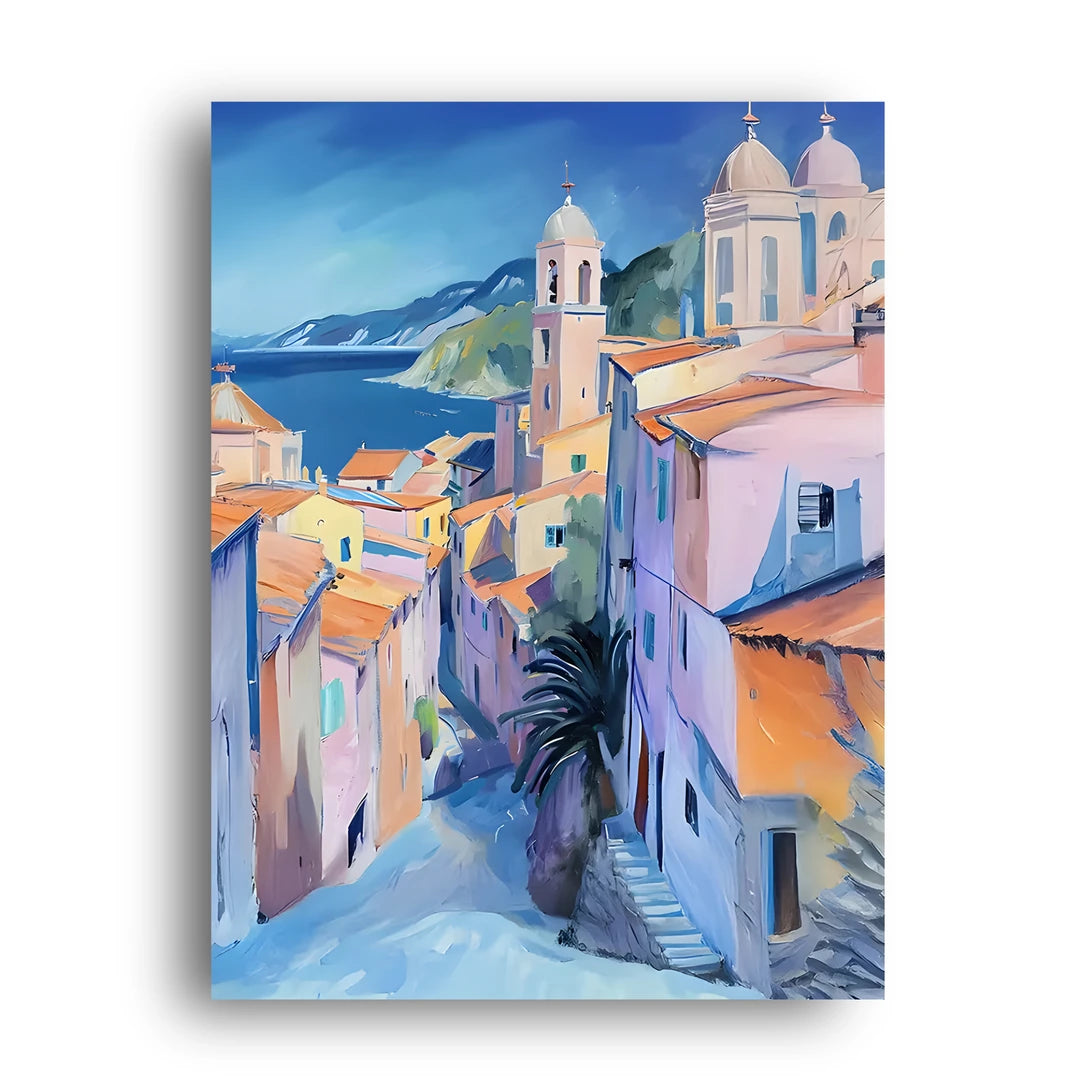 Med Village art poster unframed 350gsm paper
