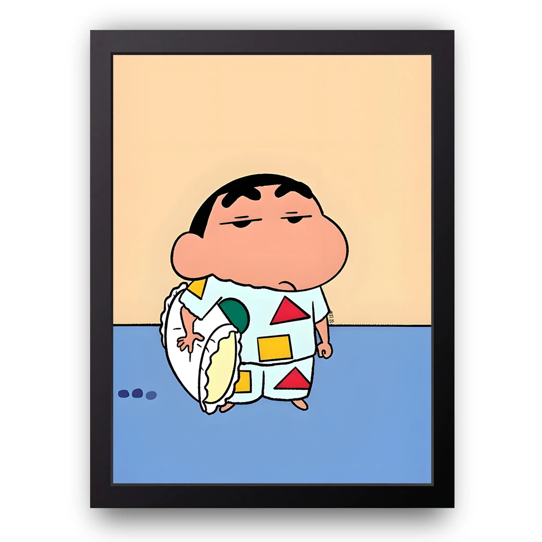 Cheeky Toddler anime poster in black frame