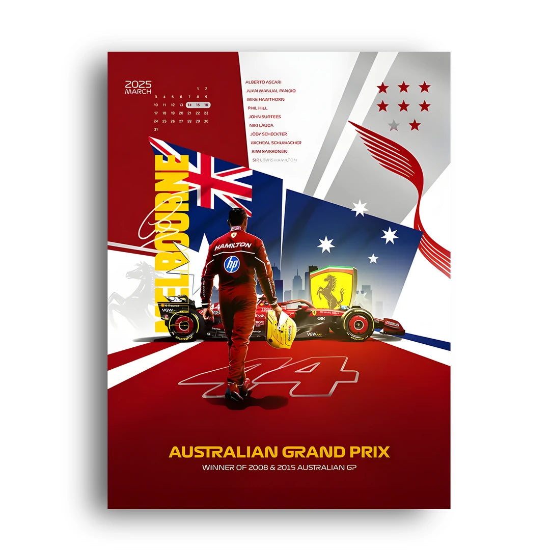 Melbourne Grand Prix sport poster unframed 350gsm paper