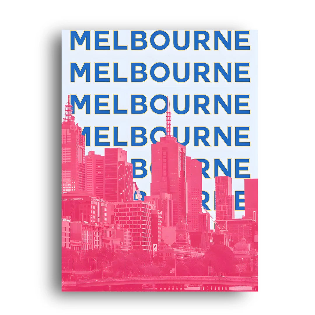 Melbourne Type travel poster unframed 350gsm paper