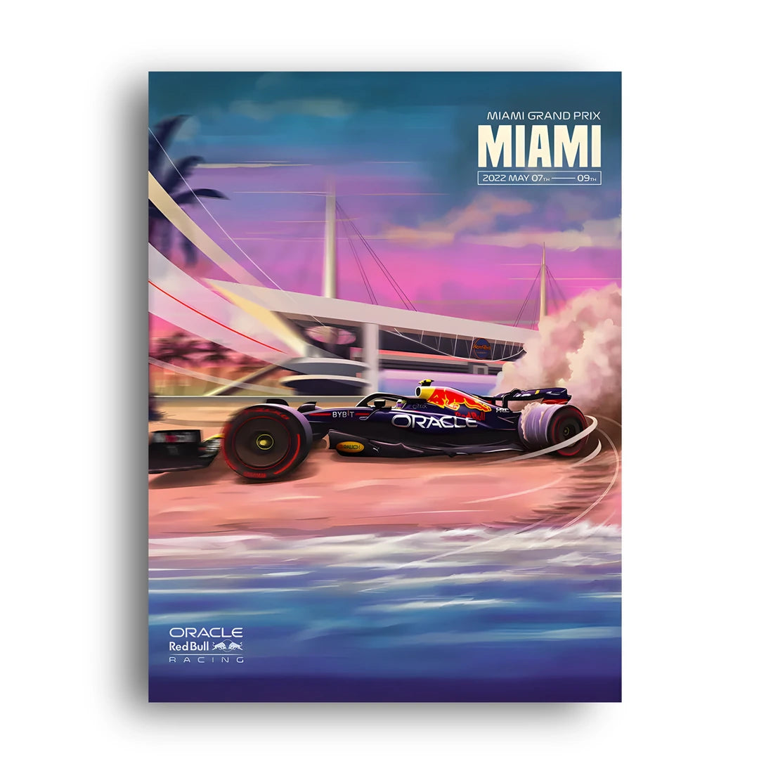 Miami Grand Prix sport poster unframed 350gsm paper
