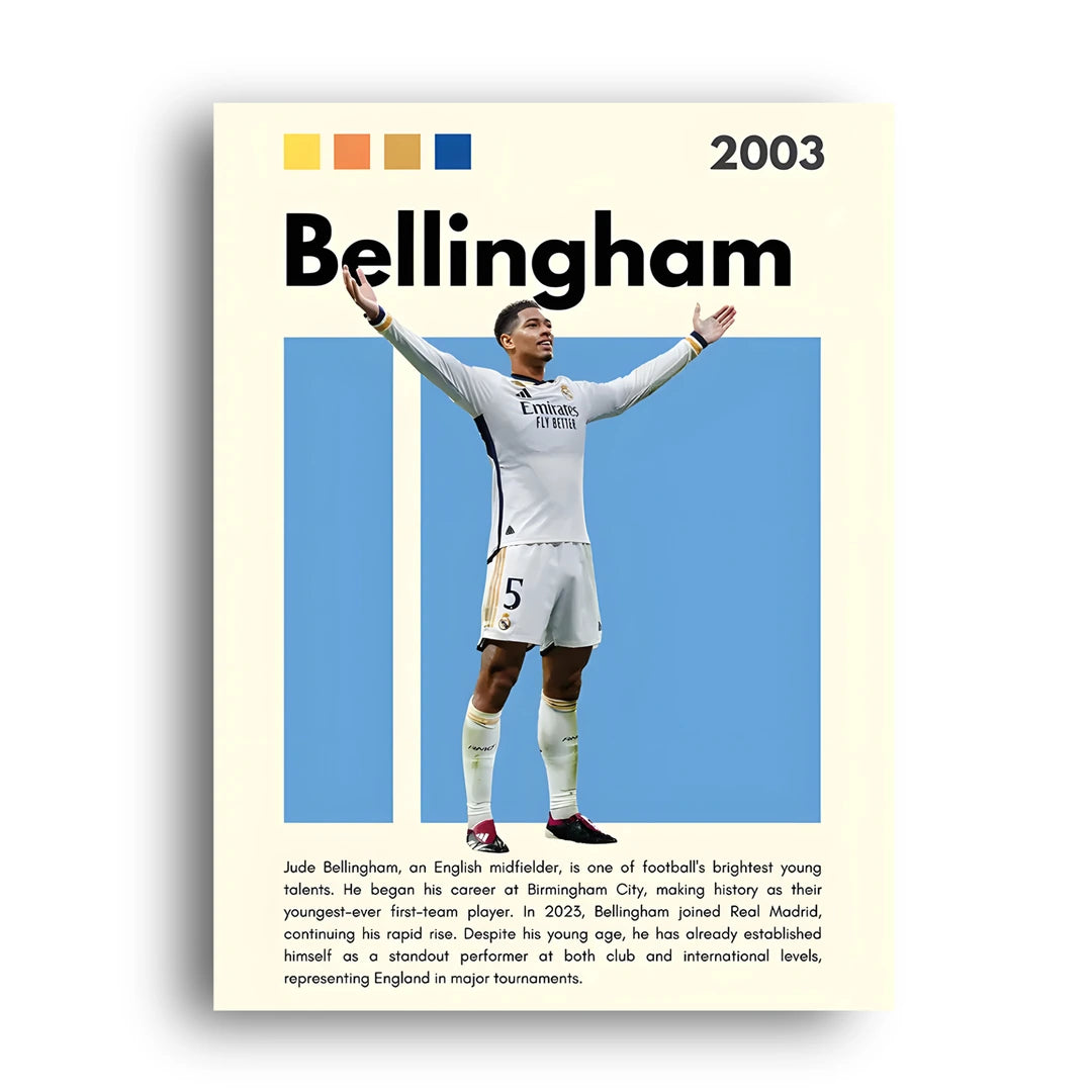 Bellingham football poster unframed 350gsm paper