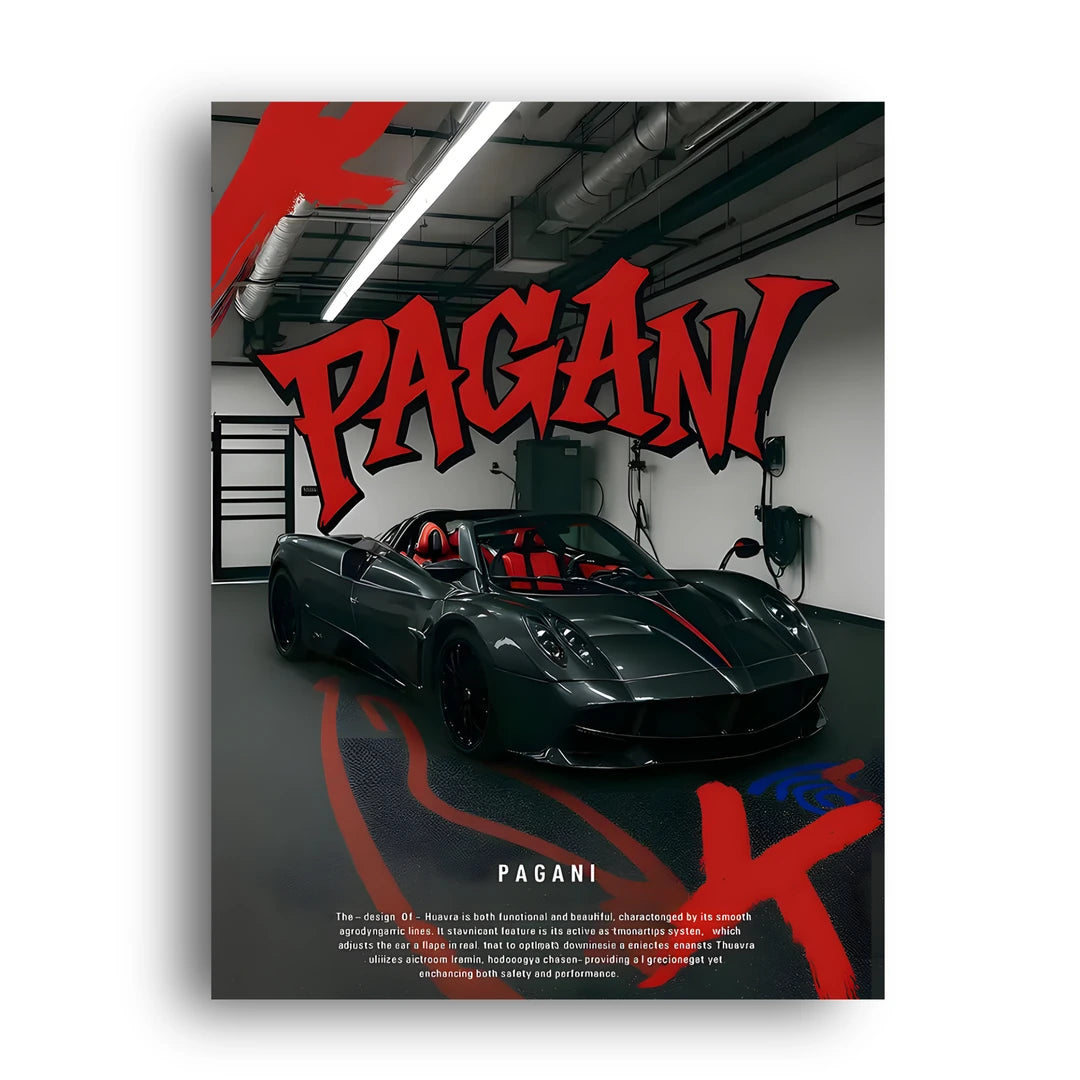 Huayra Graffiti car poster unframed 350gsm paper