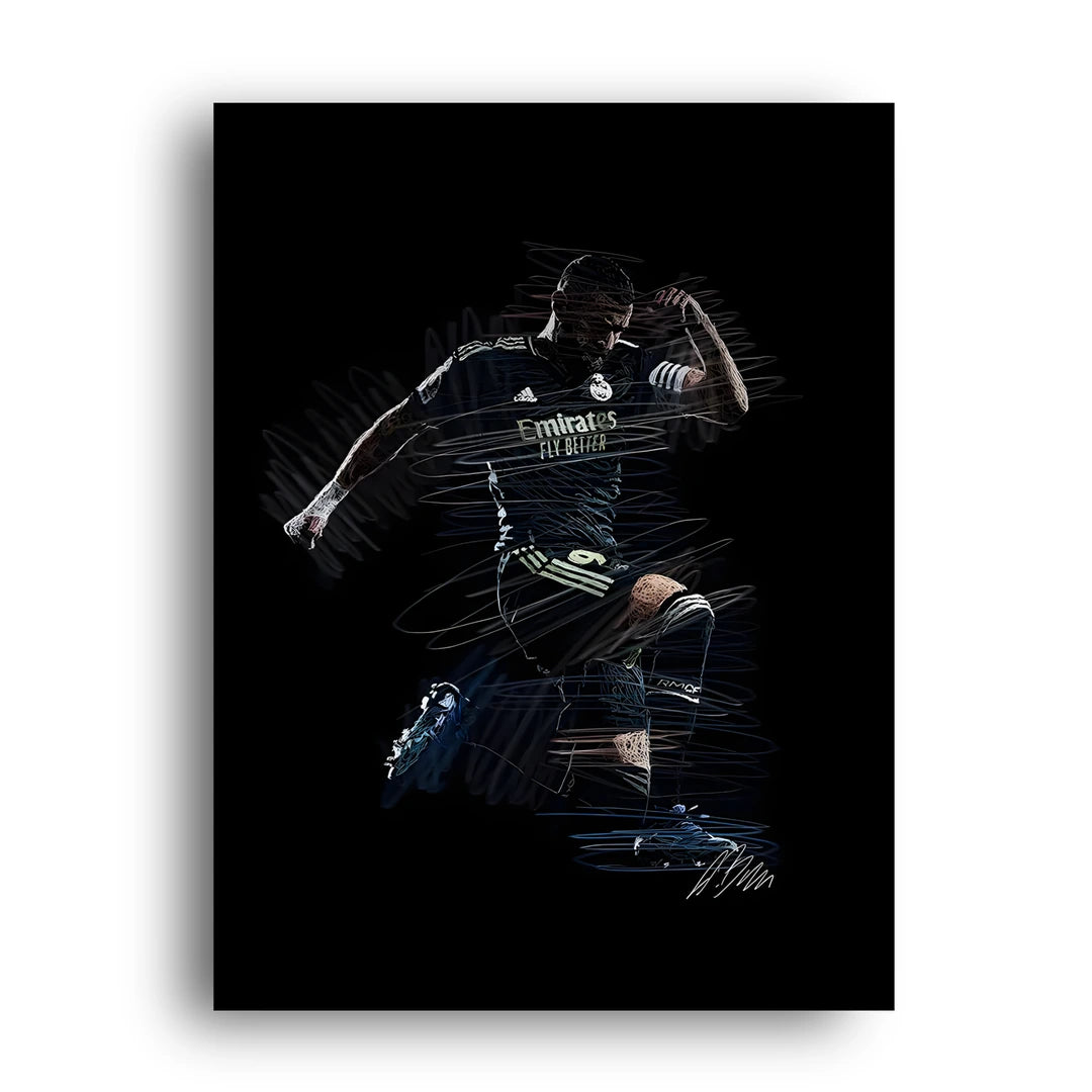 Benzema football poster unframed 350gsm paper