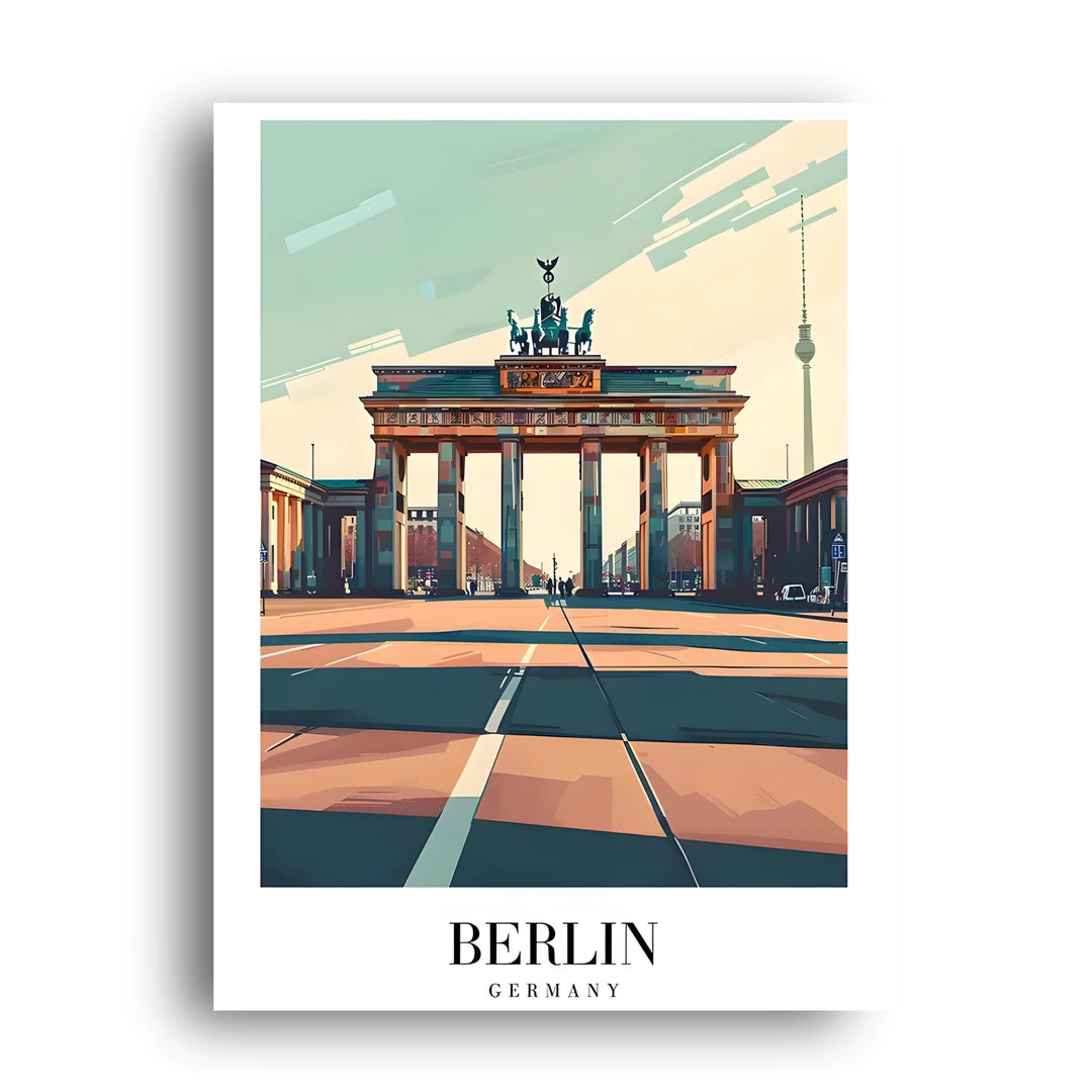 Berlin travel poster unframed 350gsm paper