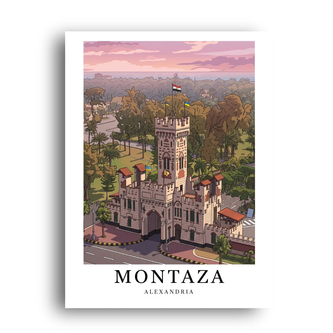 Montaza Alexandria travel poster unframed 350gsm paper