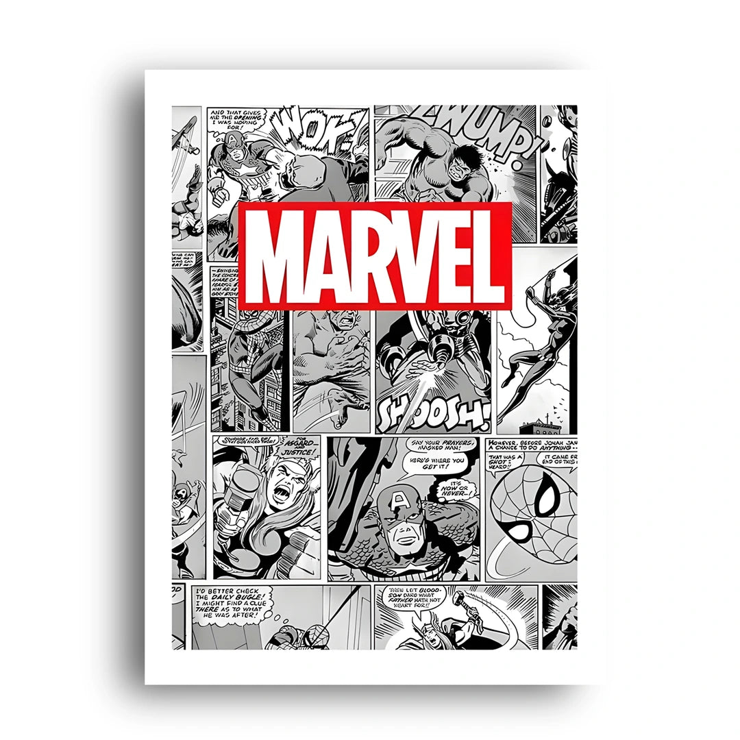 Comic Panels superhero poster unframed 350gsm paper