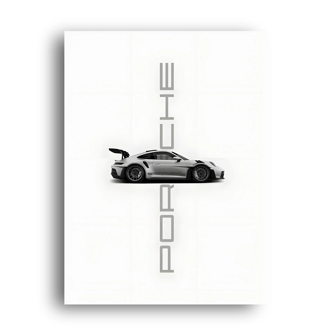 Silver Silhouette car poster unframed 350gsm paper